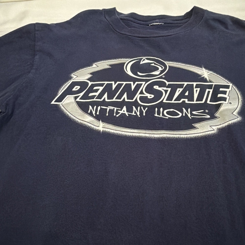 Penn State Nittany Lions T-Shirt Mens Medium Navy Blue Graphic NCAA Fan Gear